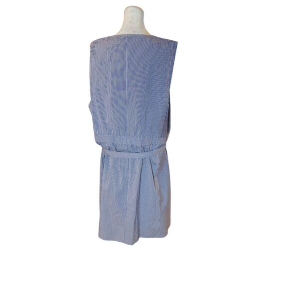 Rachel Rachel Roy Plus 24W Blue Striped Sabrina Dress Knee Length - Picture 3 of 12